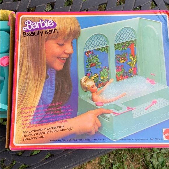 Vintage 1975 Barbie Turquoise Beauty Bath Set - Picture 8 of 8